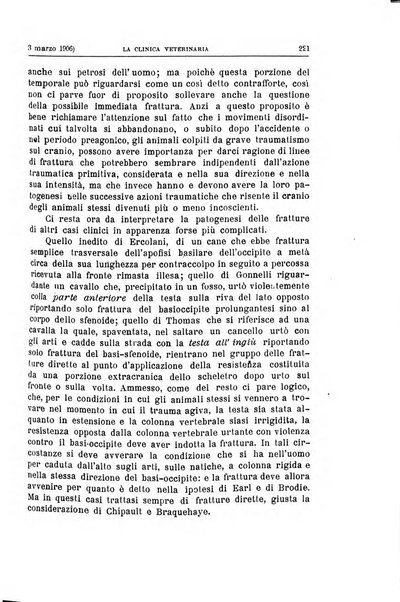 La clinica veterinaria rivista di medicina e chirurgia pratica degli animali domestici