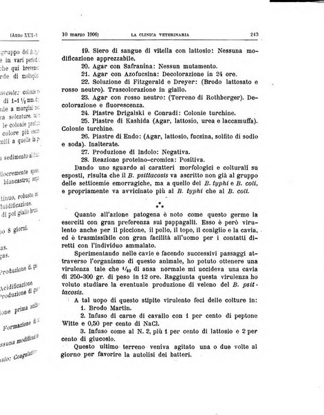 La clinica veterinaria rivista di medicina e chirurgia pratica degli animali domestici