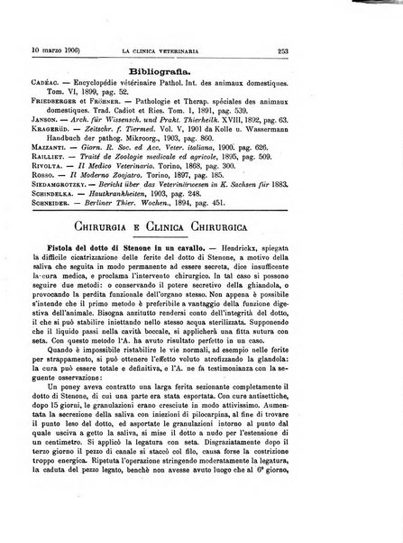 La clinica veterinaria rivista di medicina e chirurgia pratica degli animali domestici