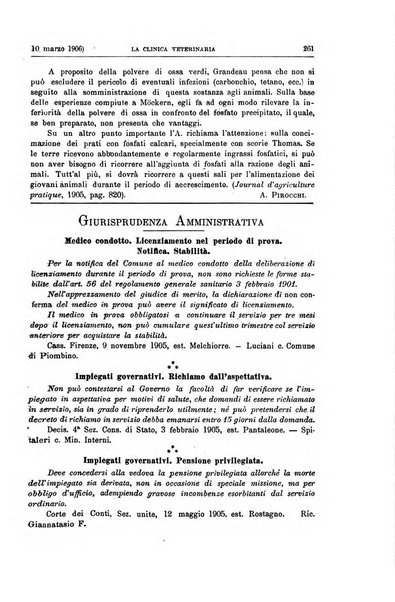 La clinica veterinaria rivista di medicina e chirurgia pratica degli animali domestici