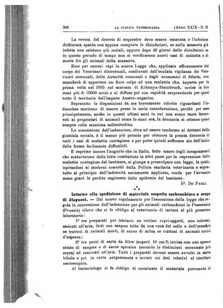 La clinica veterinaria rivista di medicina e chirurgia pratica degli animali domestici