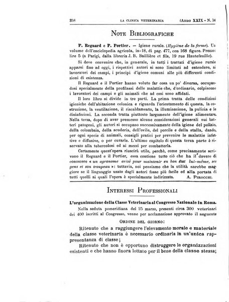 La clinica veterinaria rivista di medicina e chirurgia pratica degli animali domestici