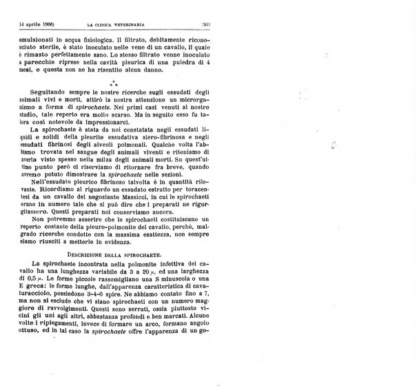 La clinica veterinaria rivista di medicina e chirurgia pratica degli animali domestici