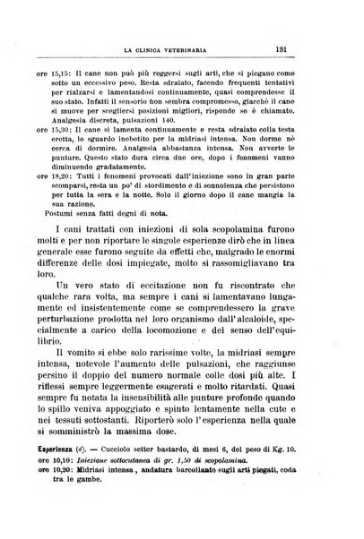 La clinica veterinaria rivista di medicina e chirurgia pratica degli animali domestici