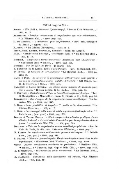 La clinica veterinaria rivista di medicina e chirurgia pratica degli animali domestici