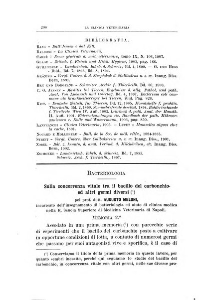 La clinica veterinaria rivista di medicina e chirurgia pratica degli animali domestici