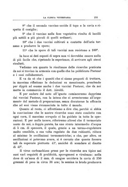 La clinica veterinaria rivista di medicina e chirurgia pratica degli animali domestici