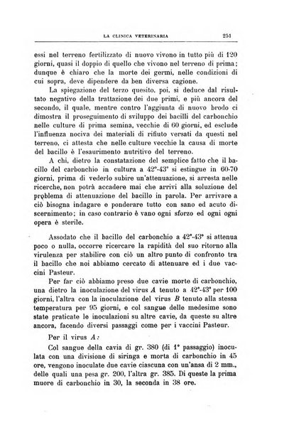 La clinica veterinaria rivista di medicina e chirurgia pratica degli animali domestici