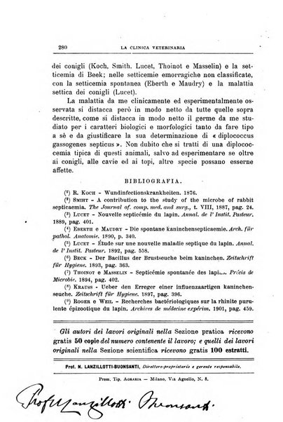 La clinica veterinaria rivista di medicina e chirurgia pratica degli animali domestici