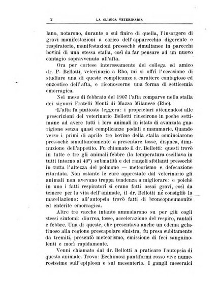 La clinica veterinaria rivista di medicina e chirurgia pratica degli animali domestici