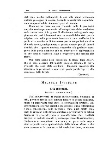 La clinica veterinaria rivista di medicina e chirurgia pratica degli animali domestici