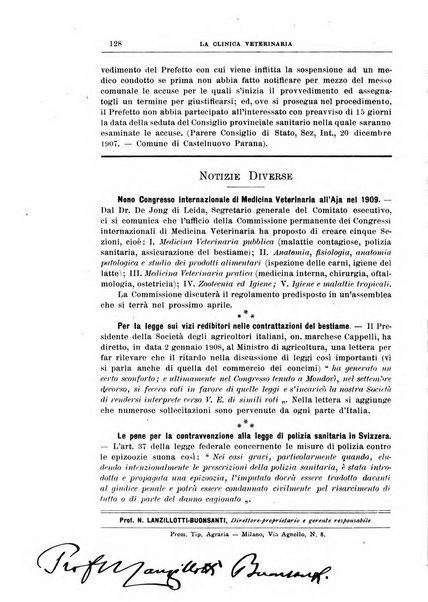 La clinica veterinaria rivista di medicina e chirurgia pratica degli animali domestici