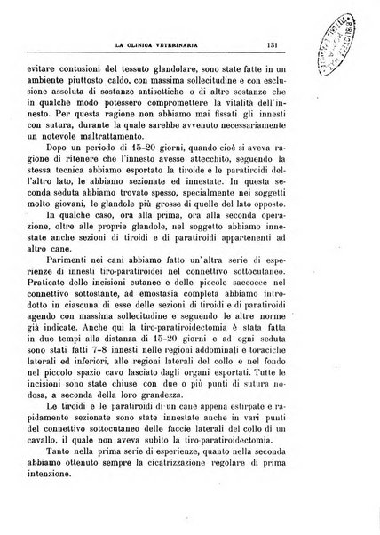 La clinica veterinaria rivista di medicina e chirurgia pratica degli animali domestici