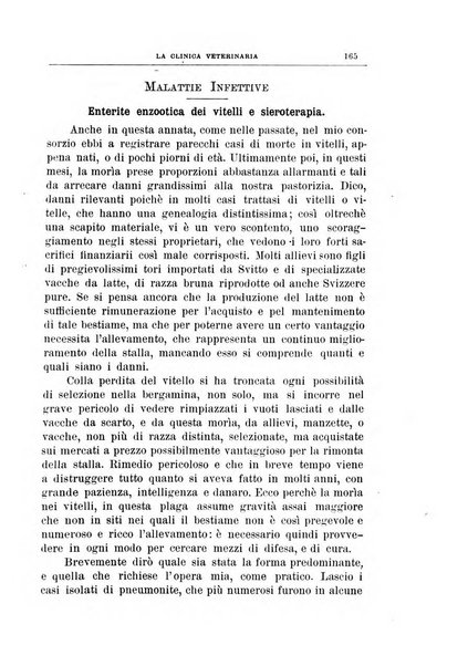 La clinica veterinaria rivista di medicina e chirurgia pratica degli animali domestici