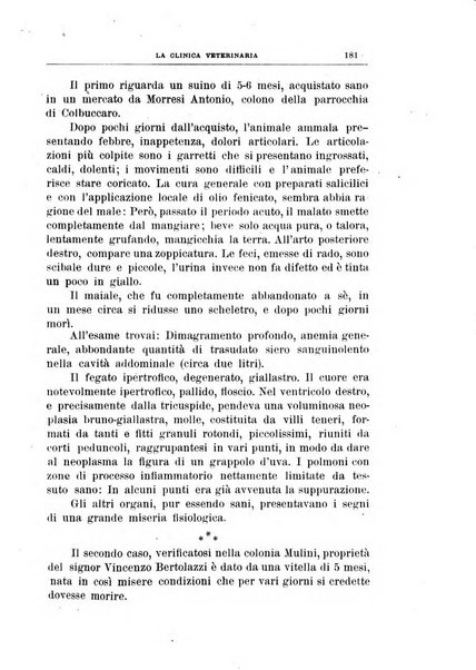 La clinica veterinaria rivista di medicina e chirurgia pratica degli animali domestici