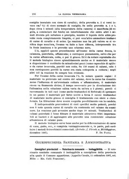 La clinica veterinaria rivista di medicina e chirurgia pratica degli animali domestici