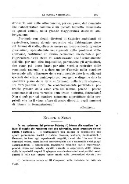 La clinica veterinaria rivista di medicina e chirurgia pratica degli animali domestici