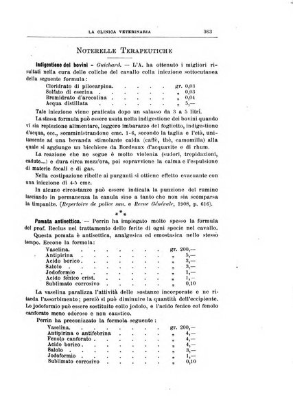 La clinica veterinaria rivista di medicina e chirurgia pratica degli animali domestici