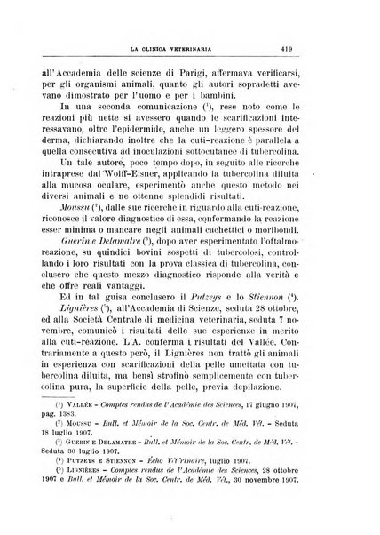 La clinica veterinaria rivista di medicina e chirurgia pratica degli animali domestici