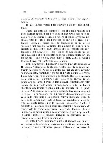 La clinica veterinaria rivista di medicina e chirurgia pratica degli animali domestici