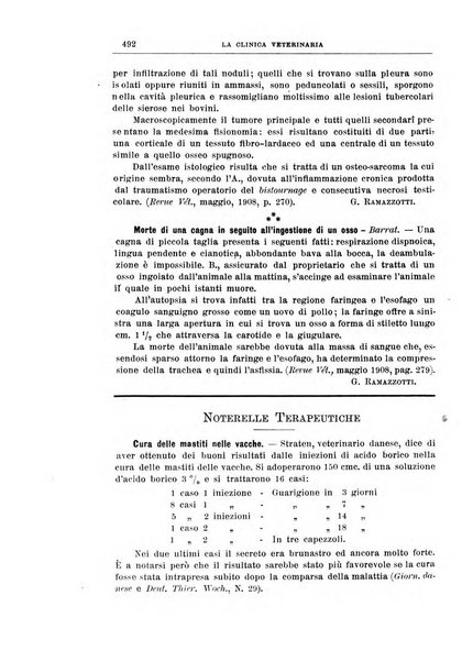 La clinica veterinaria rivista di medicina e chirurgia pratica degli animali domestici