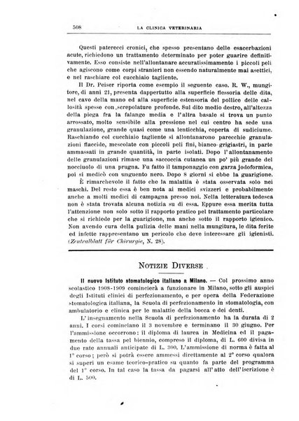 La clinica veterinaria rivista di medicina e chirurgia pratica degli animali domestici