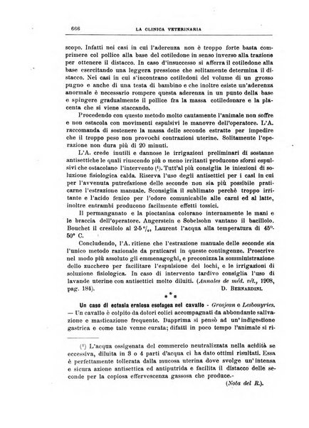 La clinica veterinaria rivista di medicina e chirurgia pratica degli animali domestici