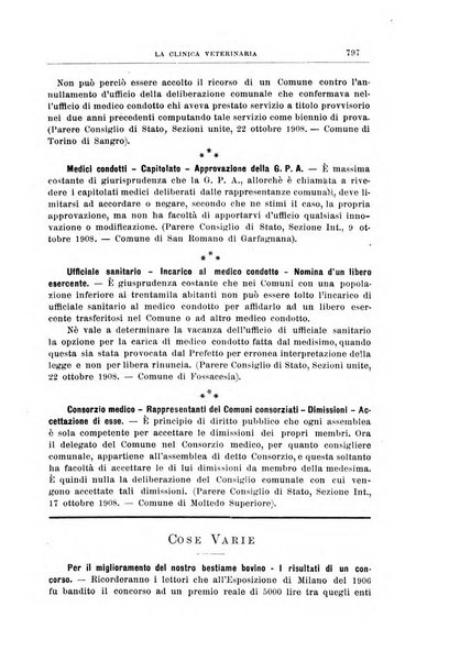 La clinica veterinaria rivista di medicina e chirurgia pratica degli animali domestici