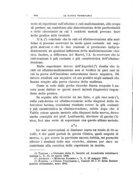 La clinica veterinaria rivista di medicina e chirurgia pratica degli animali domestici