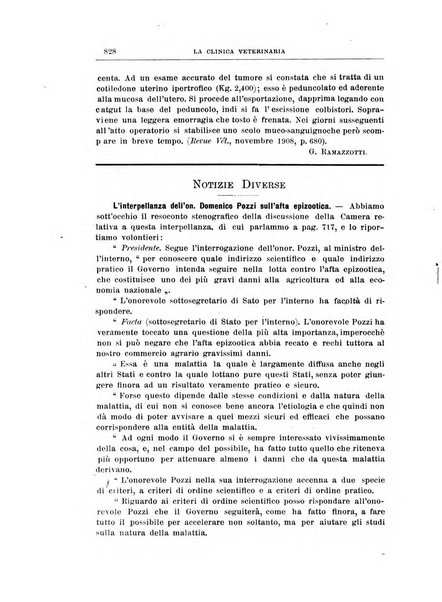 La clinica veterinaria rivista di medicina e chirurgia pratica degli animali domestici