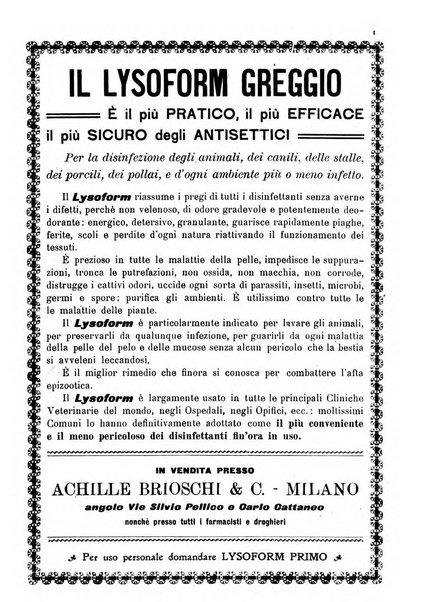 La clinica veterinaria rivista di medicina e chirurgia pratica degli animali domestici