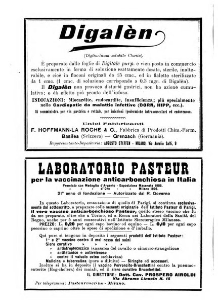 La clinica veterinaria rivista di medicina e chirurgia pratica degli animali domestici