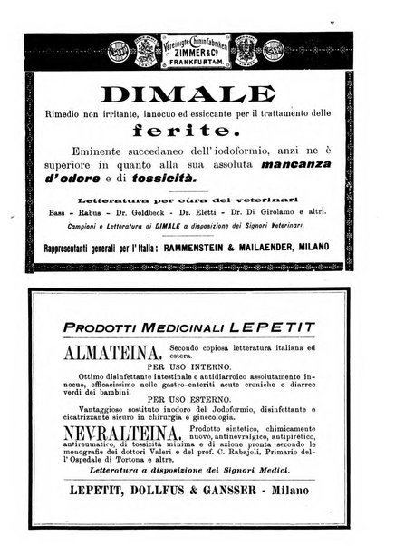 La clinica veterinaria rivista di medicina e chirurgia pratica degli animali domestici