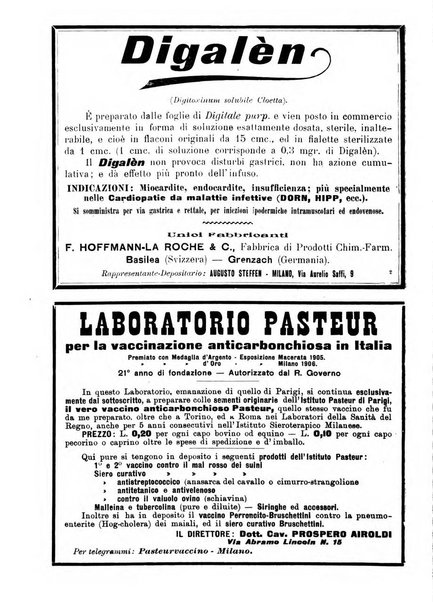 La clinica veterinaria rivista di medicina e chirurgia pratica degli animali domestici