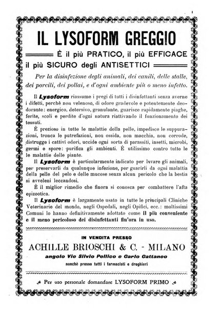 La clinica veterinaria rivista di medicina e chirurgia pratica degli animali domestici