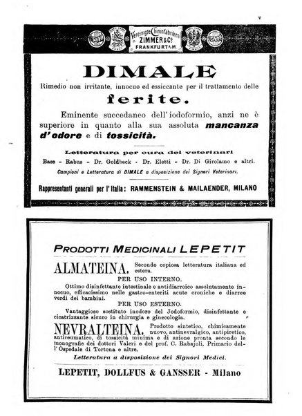 La clinica veterinaria rivista di medicina e chirurgia pratica degli animali domestici