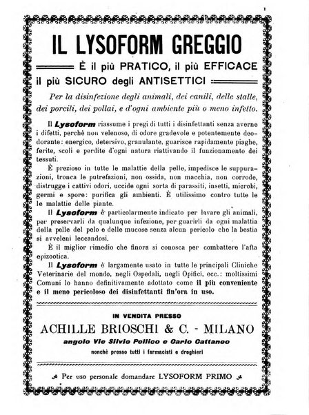 La clinica veterinaria rivista di medicina e chirurgia pratica degli animali domestici