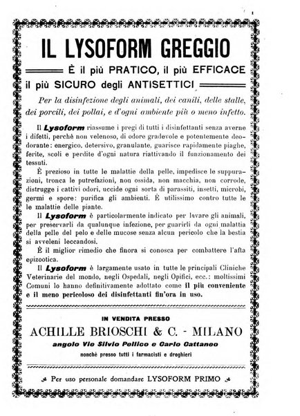 La clinica veterinaria rivista di medicina e chirurgia pratica degli animali domestici