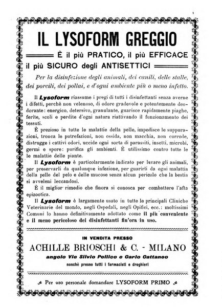 La clinica veterinaria rivista di medicina e chirurgia pratica degli animali domestici