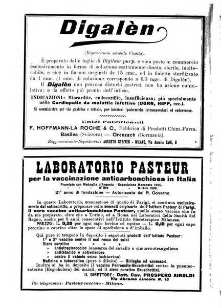 La clinica veterinaria rivista di medicina e chirurgia pratica degli animali domestici