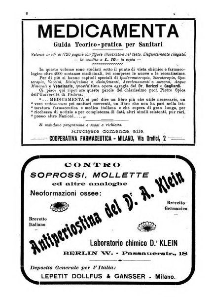 La clinica veterinaria rivista di medicina e chirurgia pratica degli animali domestici