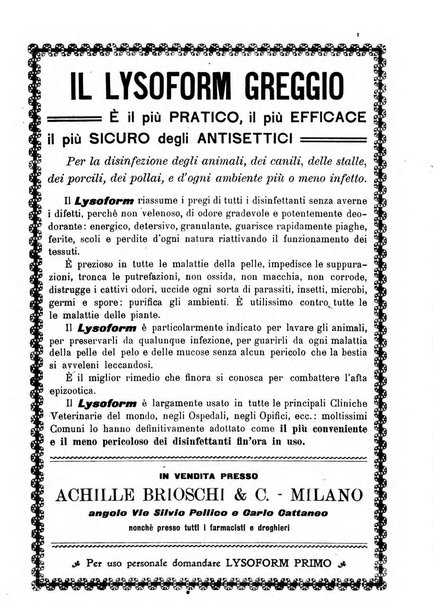 La clinica veterinaria rivista di medicina e chirurgia pratica degli animali domestici