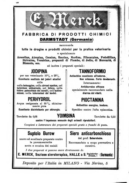 La clinica veterinaria rivista di medicina e chirurgia pratica degli animali domestici