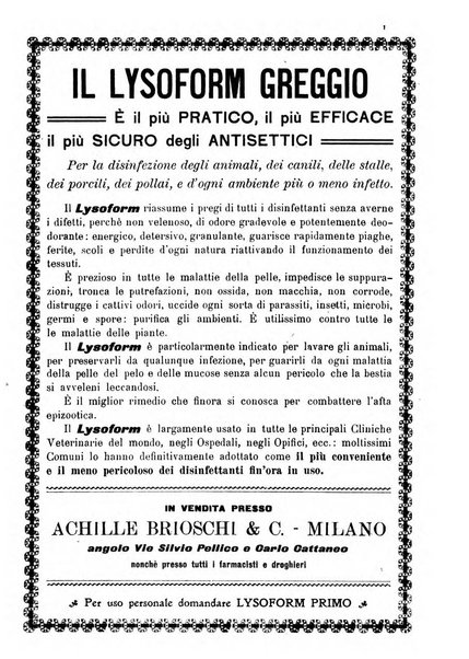 La clinica veterinaria rivista di medicina e chirurgia pratica degli animali domestici