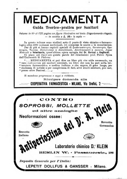 La clinica veterinaria rivista di medicina e chirurgia pratica degli animali domestici