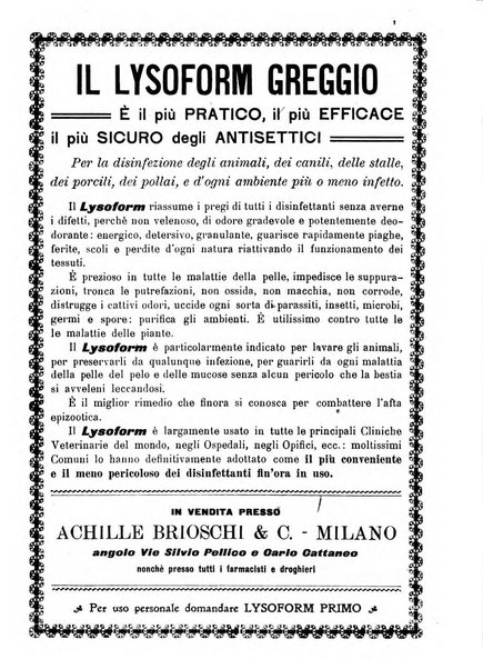 La clinica veterinaria rivista di medicina e chirurgia pratica degli animali domestici