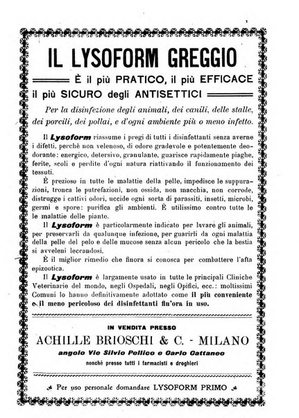 La clinica veterinaria rivista di medicina e chirurgia pratica degli animali domestici