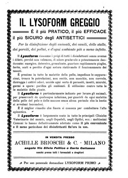 La clinica veterinaria rivista di medicina e chirurgia pratica degli animali domestici