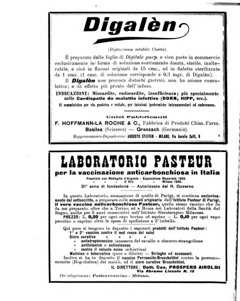 La clinica veterinaria rivista di medicina e chirurgia pratica degli animali domestici