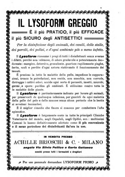 La clinica veterinaria rivista di medicina e chirurgia pratica degli animali domestici